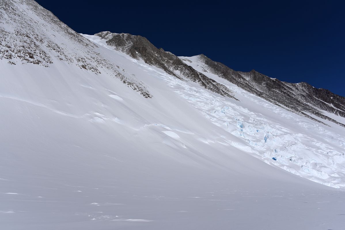 07F Roche Glacier Drops Steeply From Mount Vinson To Branscomb Glacier On The Climb From Mount Vinson Base Camp To Low Camp